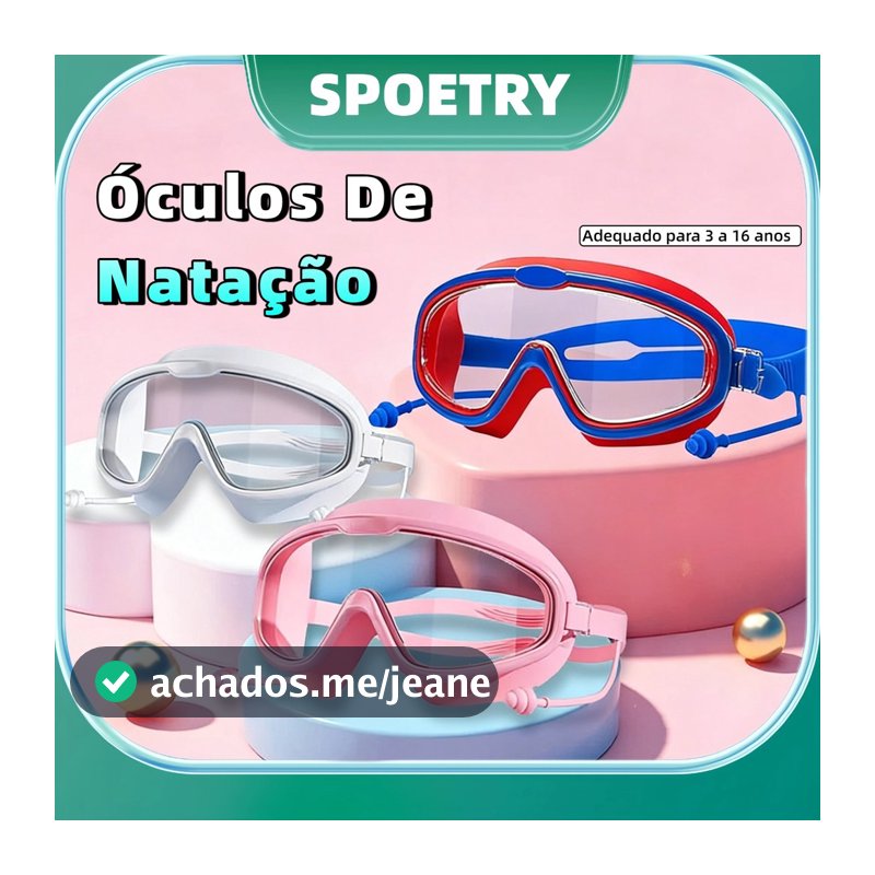 Óculos De Natação Infantis Com Protetor De À Prova D'água , Antiembaçante E HD Para Meninos Meninas