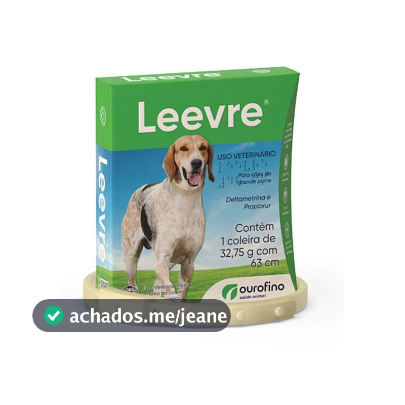 Coleira Antipulgas e Carrapatos Para Cães Leevre 63cm M/G