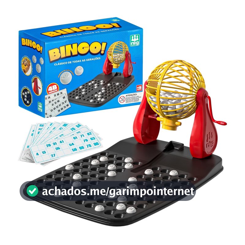 Brinquedo Jogo De Bingo 48 Cartelas Infantil - Nig Brinquedos