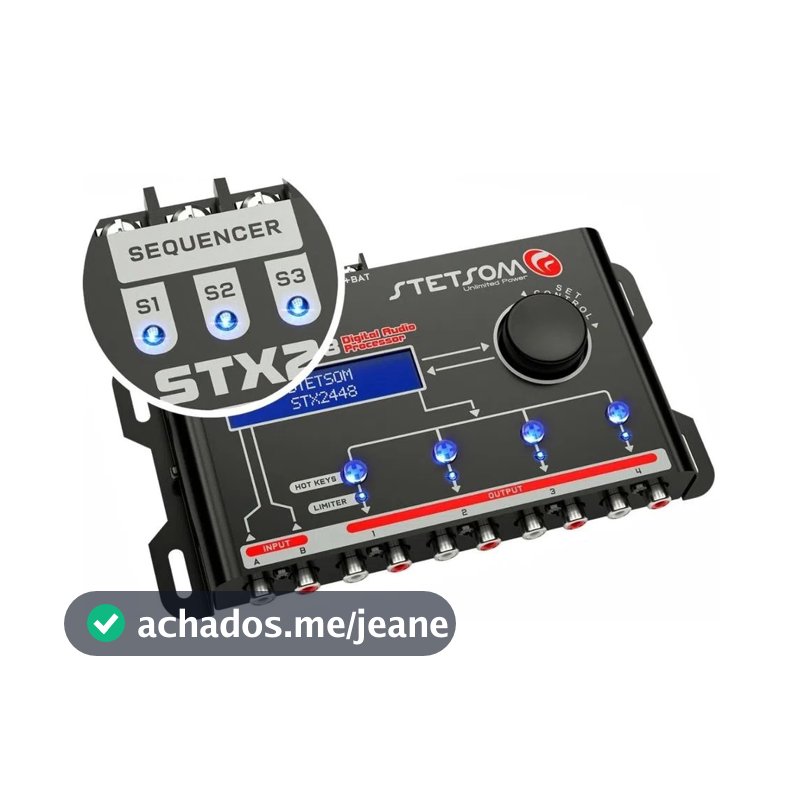 Processador De Audio Digital Equalizado 2448 Stx2448 Stetsom