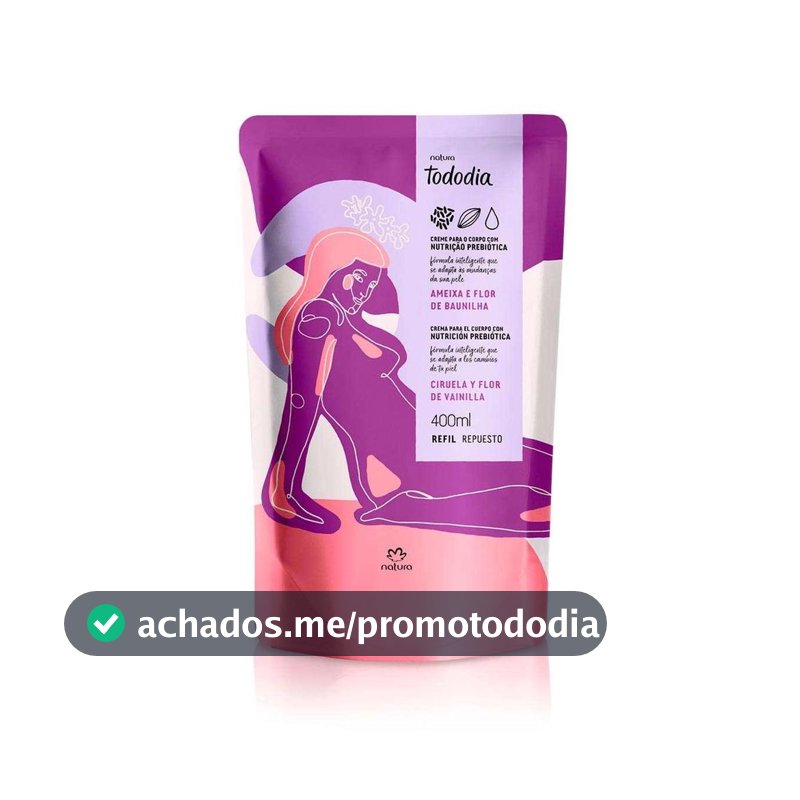 Refil Creme Natura Tododia Ameixa e Flor de Baunilha 400ml