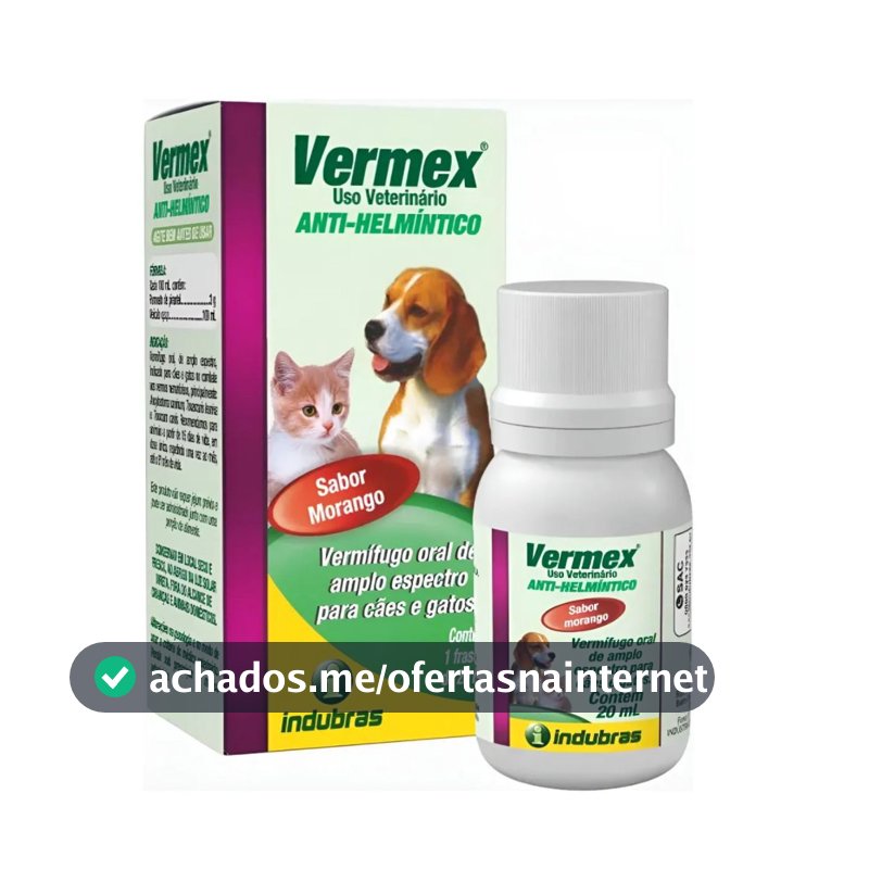 Vermex 20 ml - Vermífugo Para Cães e Gatos filhotes