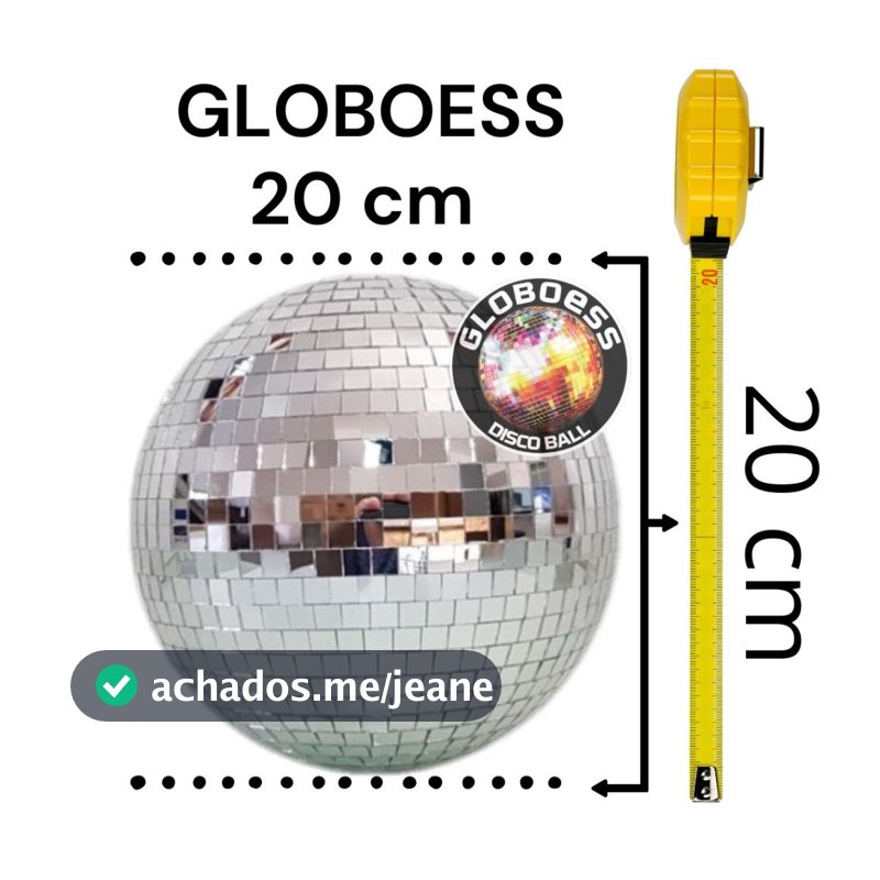 Globo Espelhado De 20cm É Iluminação Dj, Festa, Eventos, Decoração
