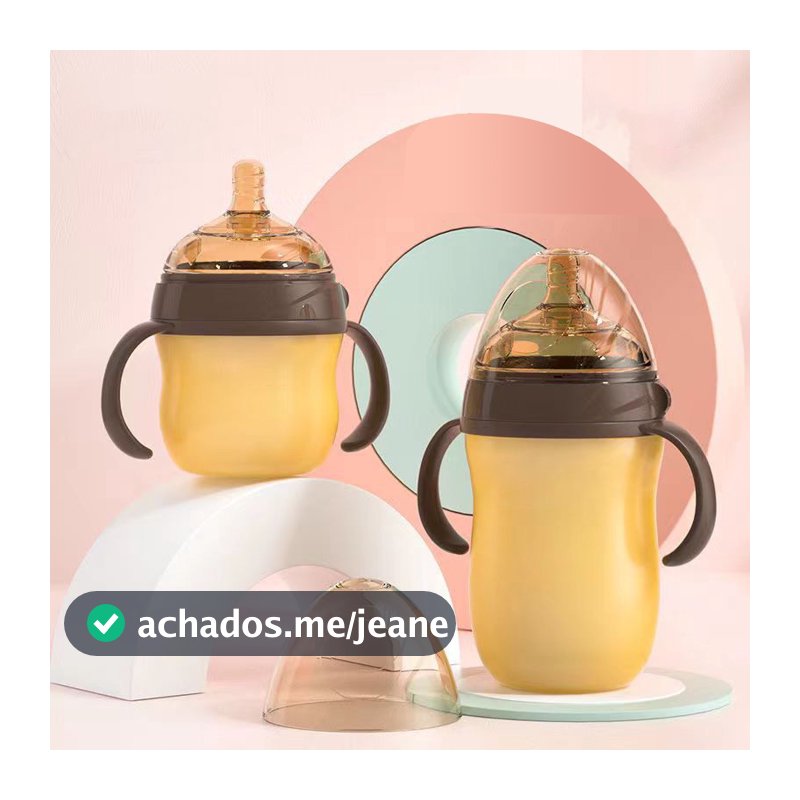 250ML Mamadeira Que Imita O Peito marron/Tetadeira mamadeira de silicone para bebe avent / Mamadeiras pra recem nascido anti colica/Imitação Materon o bico do peito/ Baby mamadeira mam silicone marrom