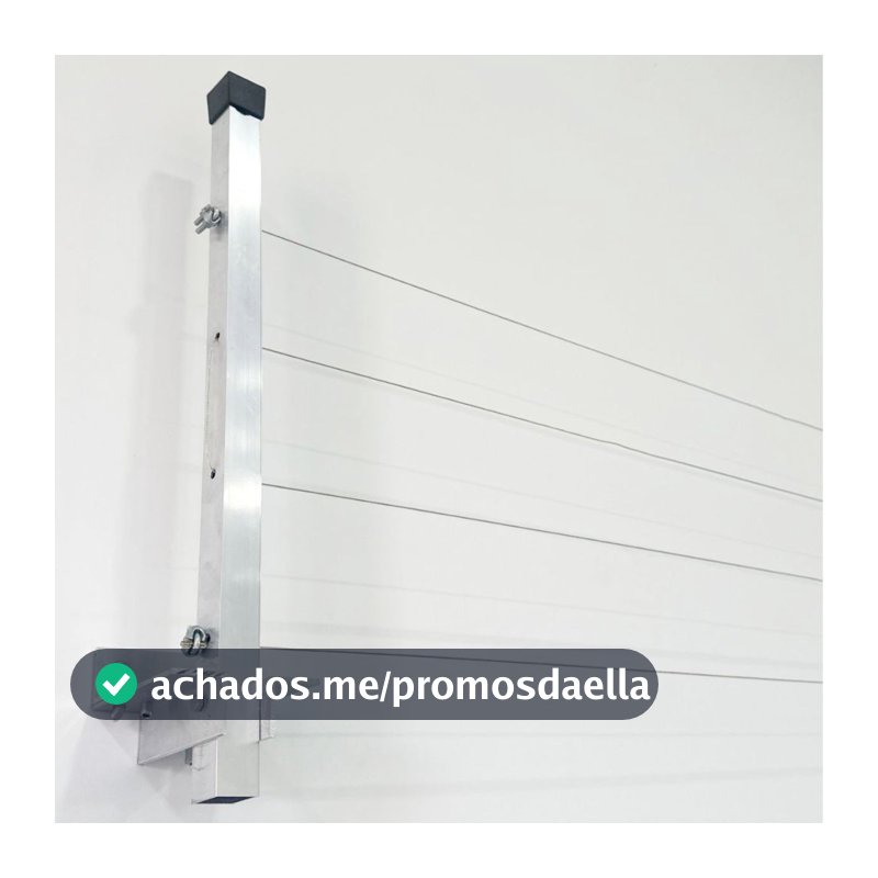 Varal Alumínio Reforçado Retrátil  De Parede Para Roupas Suporta Até 80kg