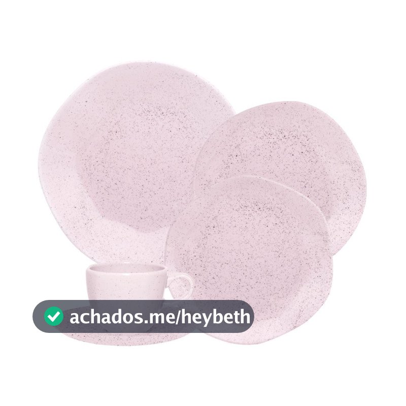 Jogo de Jantar 20 Peças Ryo Chá Pink Sand Porcelana Oxford