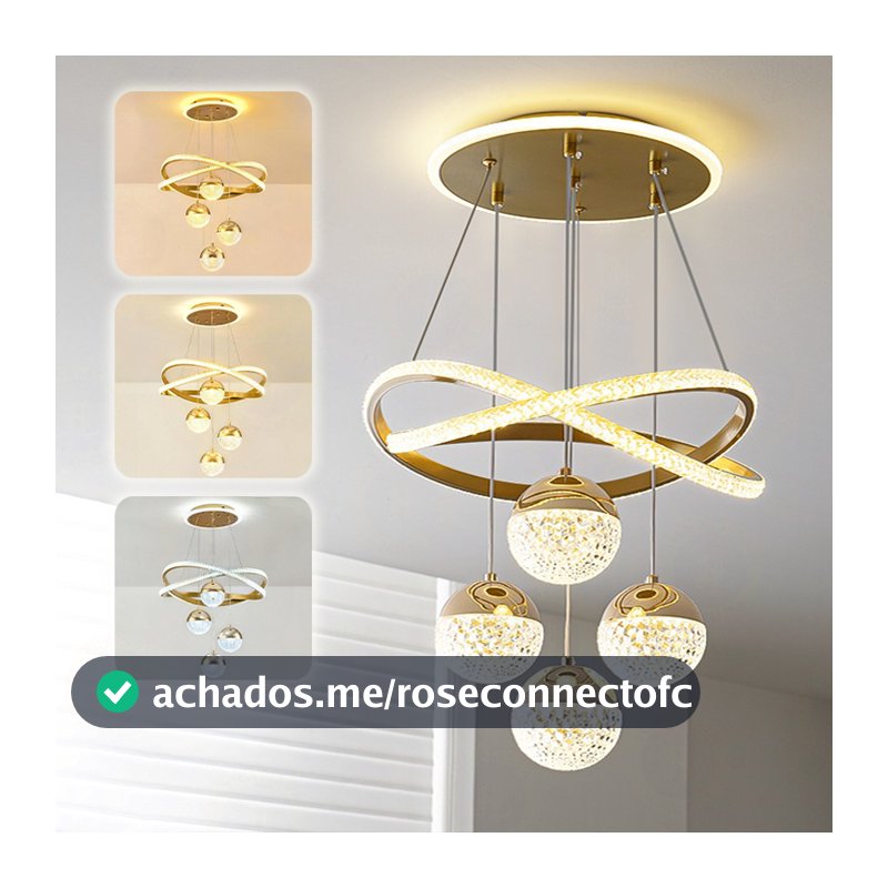 3 Cores 110V-220V Lustre de Teto LED Para Sala De Jantar e Estar Romântico Luxo Escandinavo O16