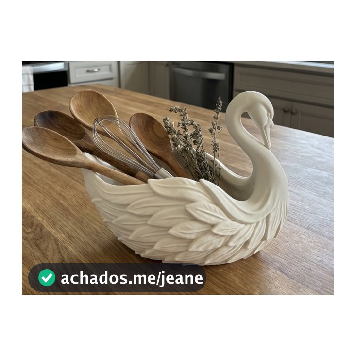 Porta-Utensílios Cisne Decorativo 3D Organização Cozinha Escrivaninha Presente