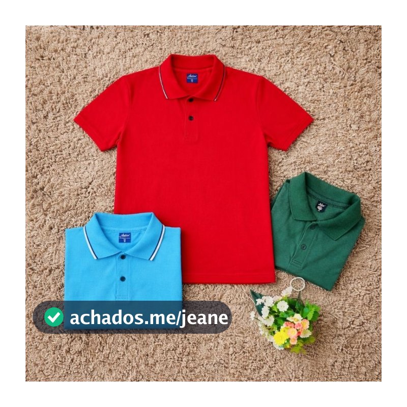 Camisetas gola Polo infantil  LISAS,BASICAS 100 % algodão várias cores