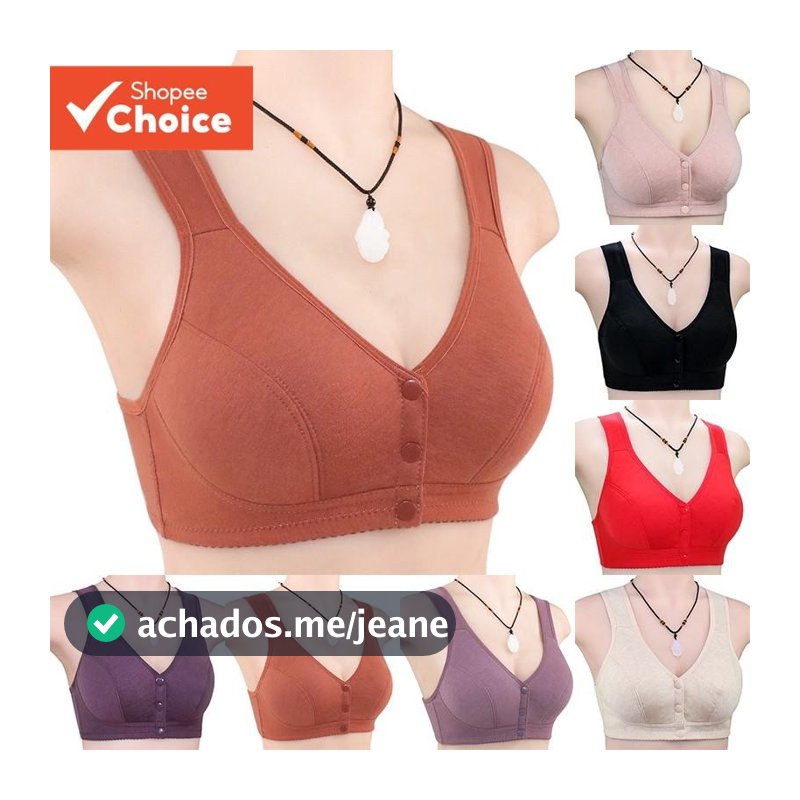 Sutiã Push-Up Exy Com Fechamento Frontal – Sem Fio E Confortável Para Mulheres Plus Size