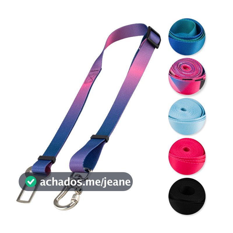 Cinto de Segurança Pet Universal Cachorro Gato Cães Gatos Carro Coleira Basic Pet