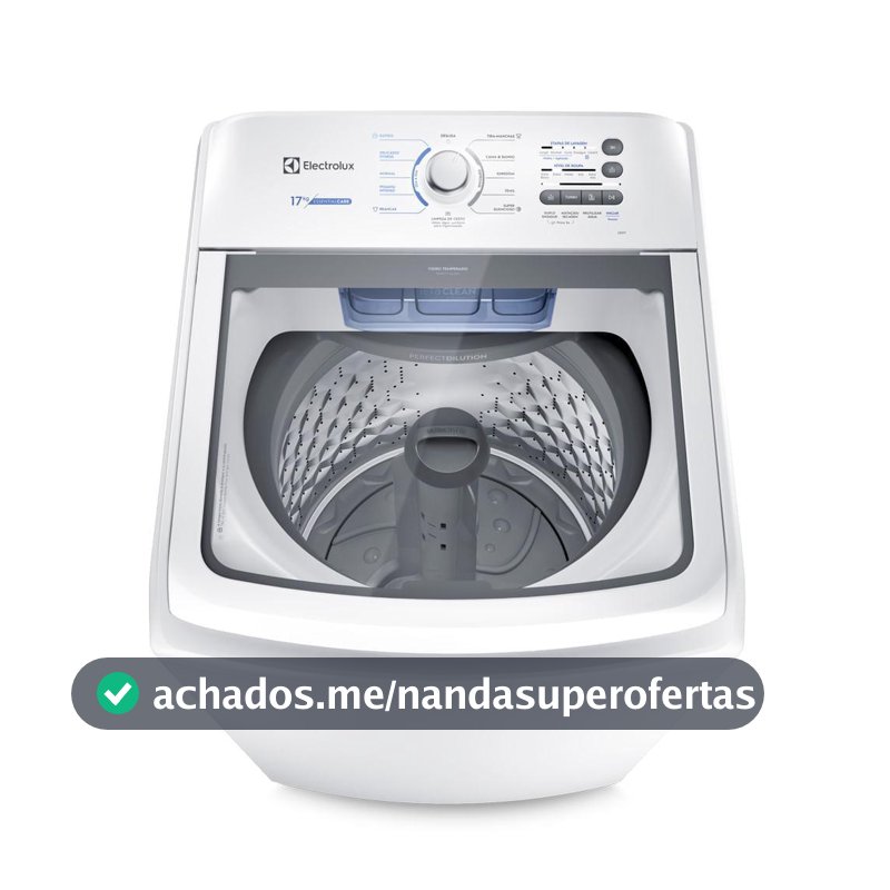 Máquina de Lavar Electrolux 17kg Branca Essential Care com Cesto Inox e Jet&Clean (LED17)