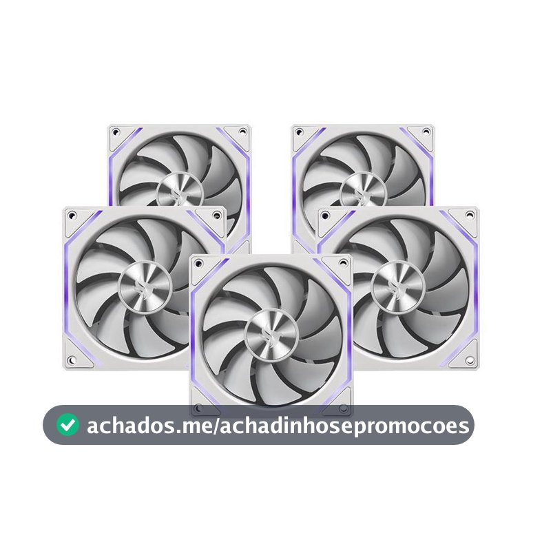 Kit Ventoinha Pichau Ventus NX, ARGB, 5x120mm, Branco, PCH-VTNX5-WH01
