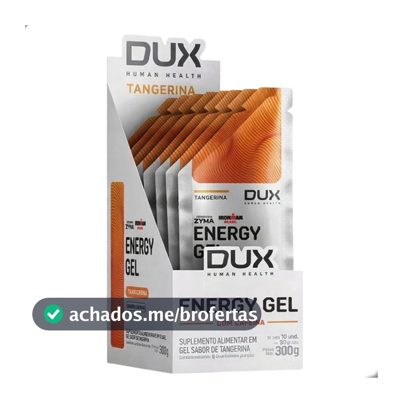 Energy Gel 30g Caixa 10 Sachês Dux Com Caf Sabor Tangerina