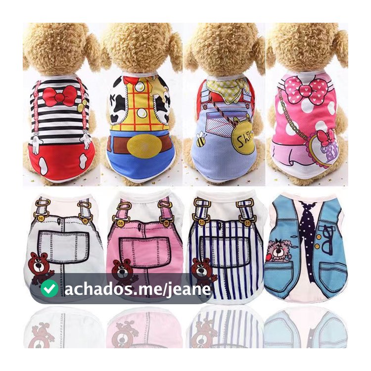 Roupas Para Animais De Estimação Cat Dog De Verão De Algodão De Primavera Colete Respirável