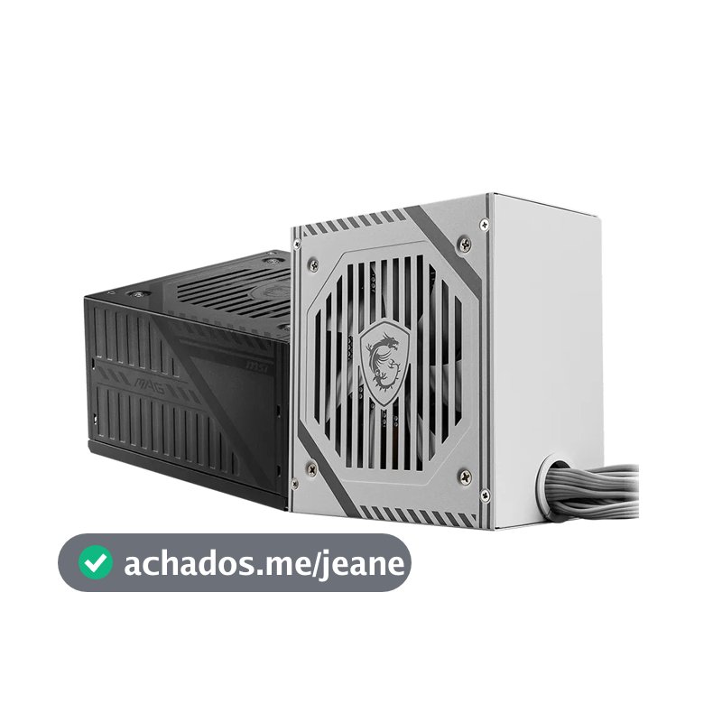 Fonte de Alimentação MSI MAG A650BNL White 650W 80 Plus Bronze PFC Ativo Branco