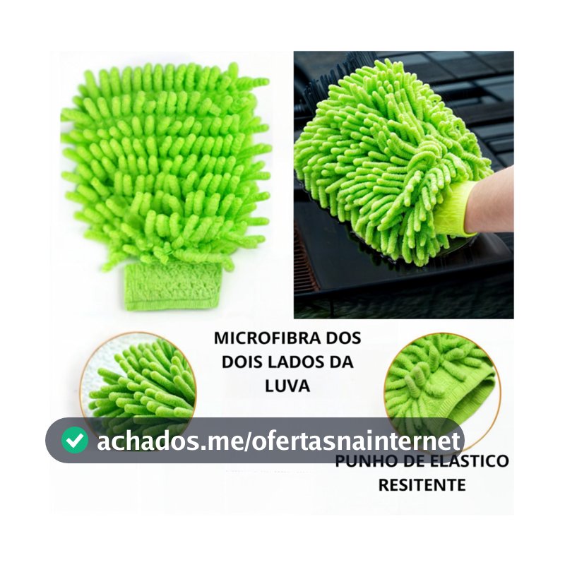 Luva Microfibra Para Lavar Carros E Utilidades Domesticas