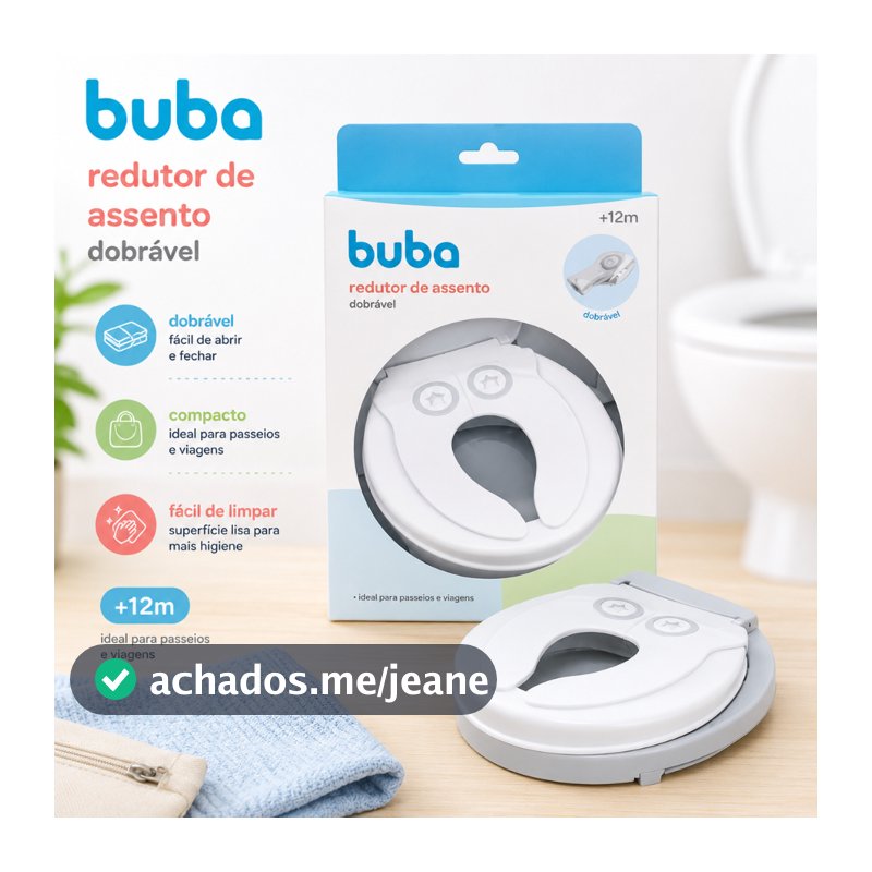 Redutor de Assento Infantil Dobrável Coruja Buba para Vaso Sanitário Banheiro
