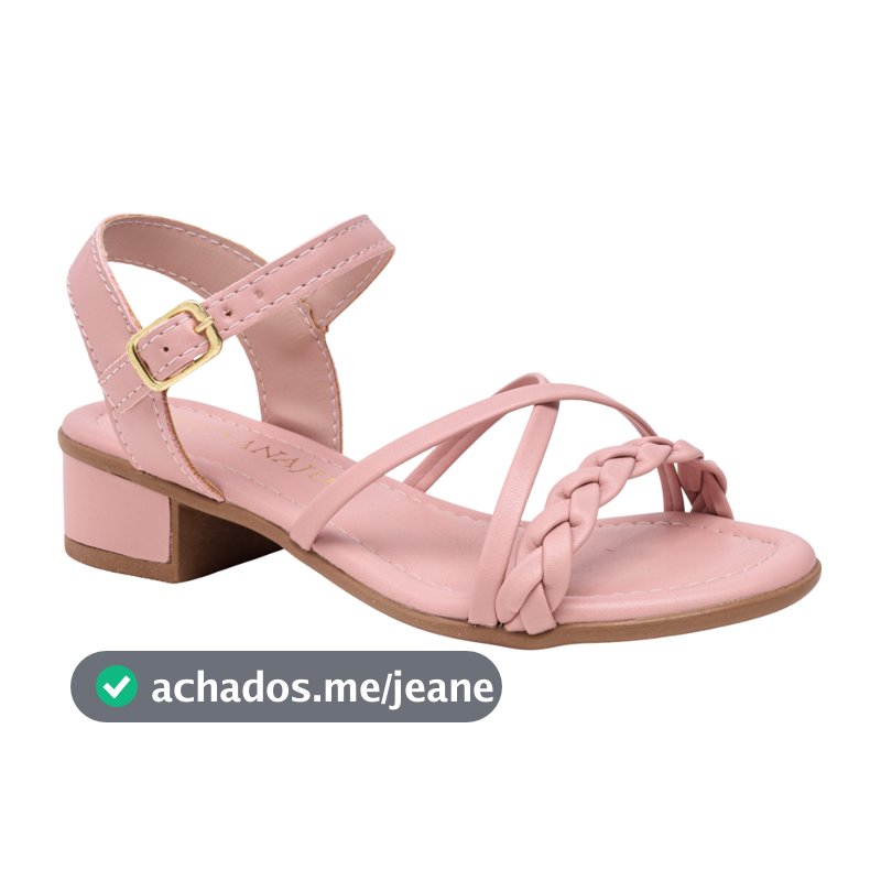 Sandália Infantil Menina Confortável Trança X Saltinho Lançamento do 28 ao 36 Ref. 049