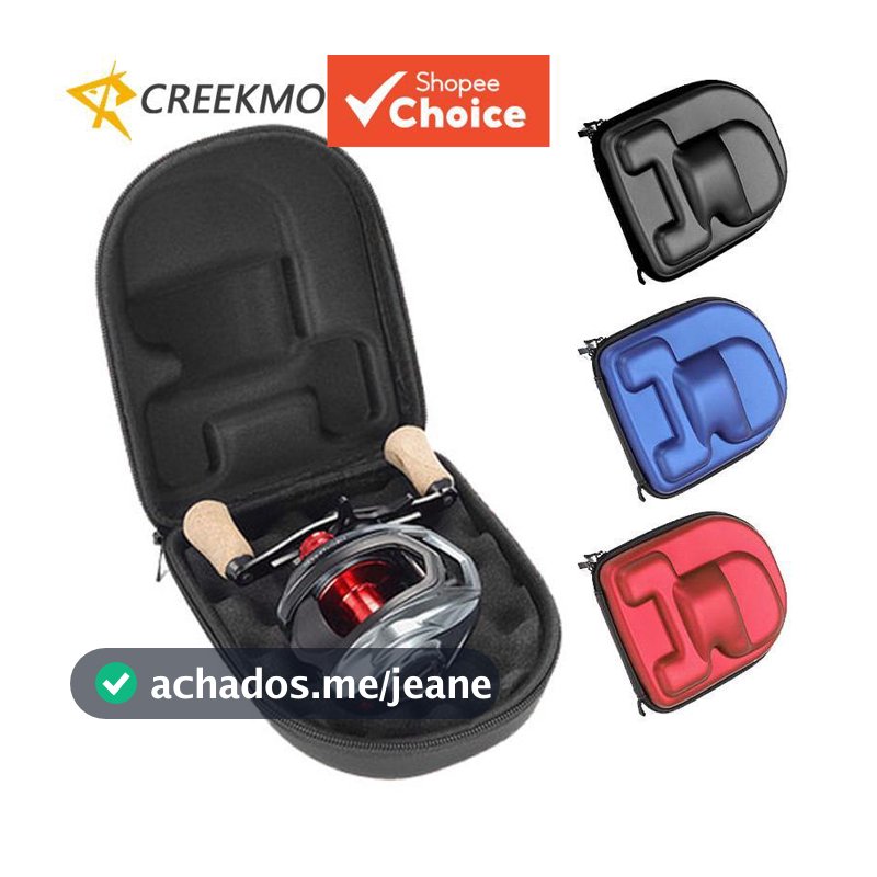 Bolsa EVA acolchoada para carretilha de pesca Baitcasting, estojo moldado em neoprene, leve, resistente e protetor para