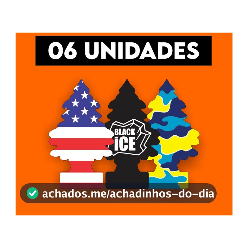 Kit 6 Cheirinho Aromatizante Para Carro Novo Cheiroso Pinheiro Sortidos - Envio Rápido