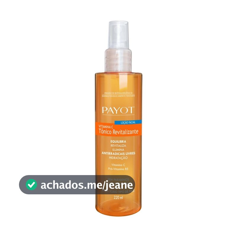 Loção Facial Tônico Revitalizante Vitamina C Payot 220ml
