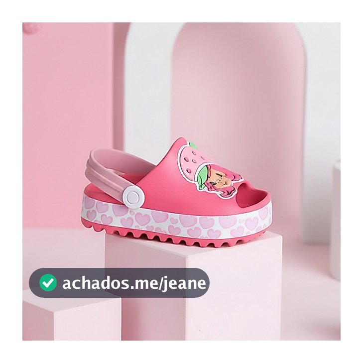 Sandália Infantil Feminina Babuche Baby Moranguinho Menina Bebê Confortável Solado Antiderrapante