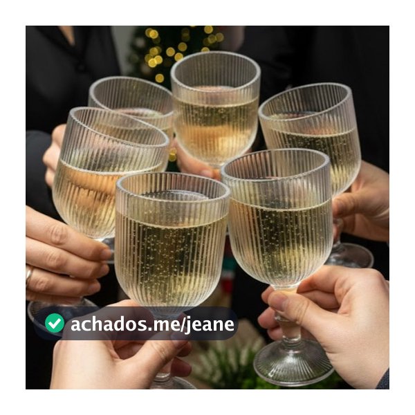 Conjunto Com Taças Cameratta Transparente  - 380ml