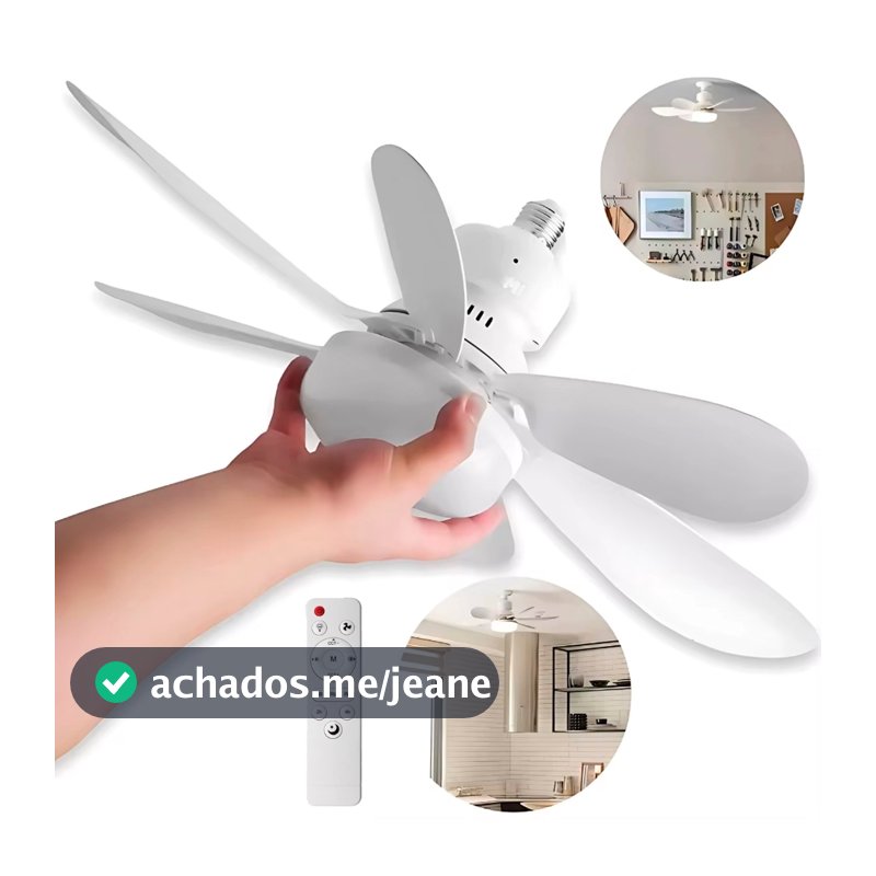 Ventilador de Teto 60w 80w Luz Led 3 Tipos de Luz C/ Controle Remoto Ventilador C/ 6 Hélices Bivolt