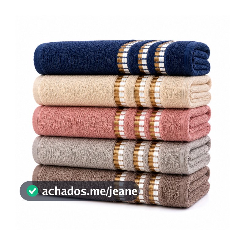 kit 06 Talhas de banho 100% Algodão Linha Dallas Scagem Rapida Laune Haus