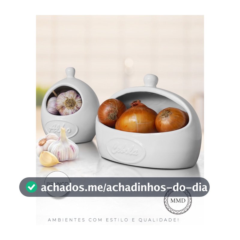 LANÇAMENTO Kit Condimentos Cebola Alho Feito em Cerâmica Cozinha Armazenamento Decoração