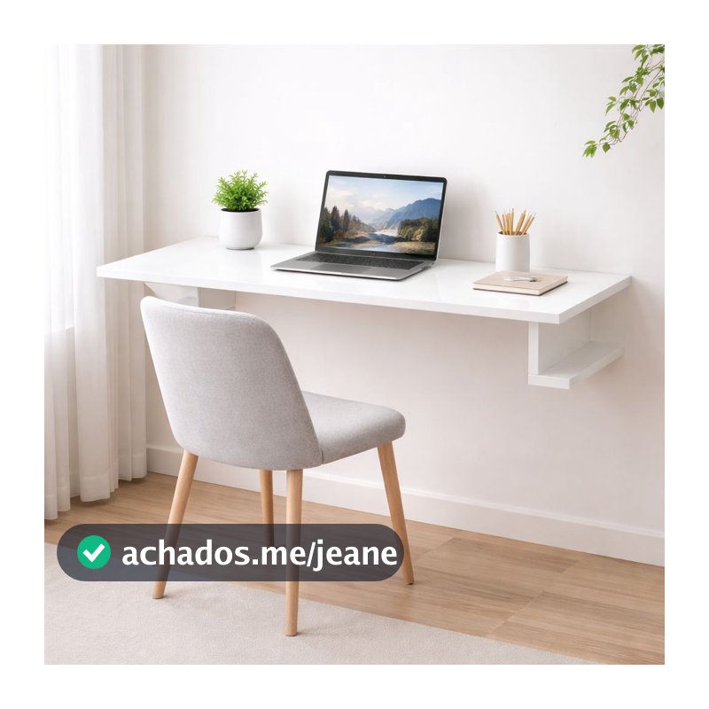 Mesa Escrivaninha Suspensa 80 cm Escritório Notebook Home Office Setup Gamer - Envio Imediato