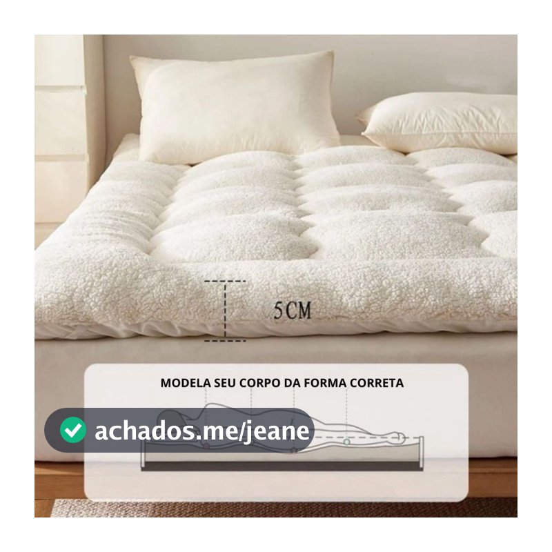 Protetor de Colchão Pillow Top Macio 400 Fios Soft Pele de Carneiro