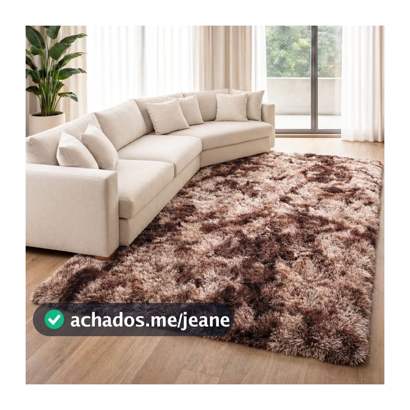 Tapete Peludo 2,50 x 2,00 Grande Felpudo Para Sala e Quarto