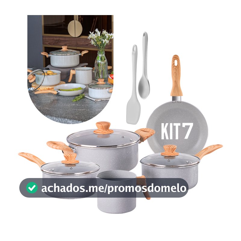 Jogo de Panelas Brinox Easy 7 Peças ou 10 Peças Ceramic Life Antiaderente Indução Cor Gris