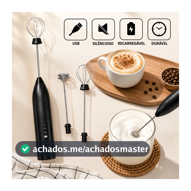 Mini Mixer Misturador Bebidas Ovos Portátil Elétrico Bateria 008