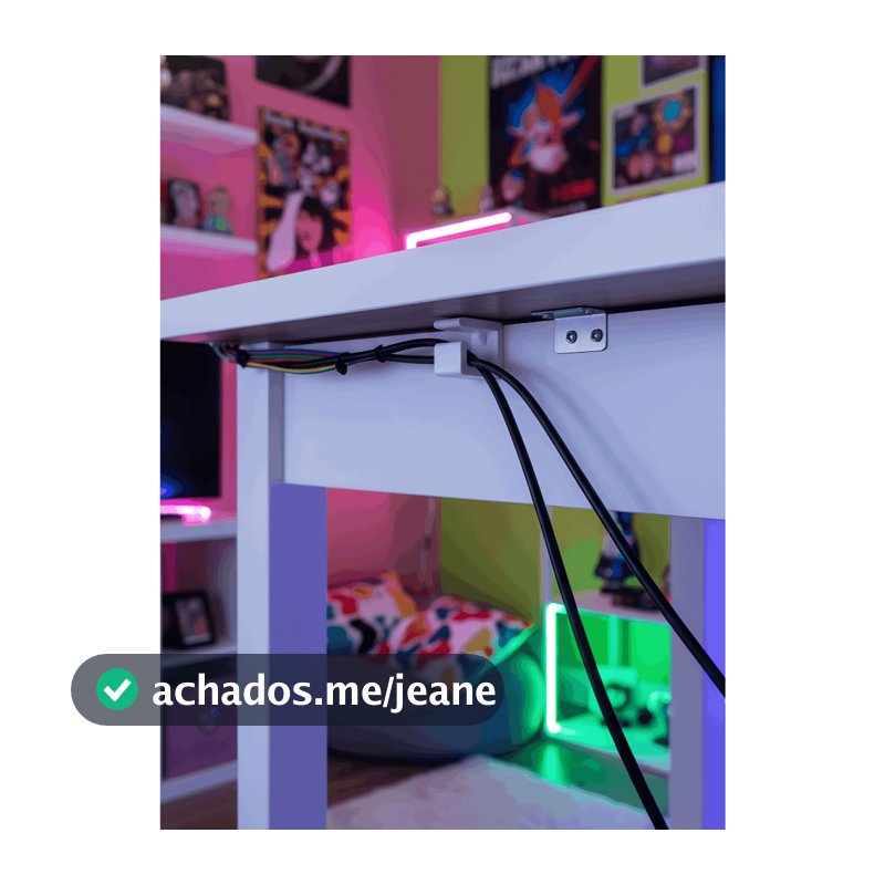 KIT Organizadores de Cabos de Mesa - Organizadores de Fio - Home Office - Setup Gamer