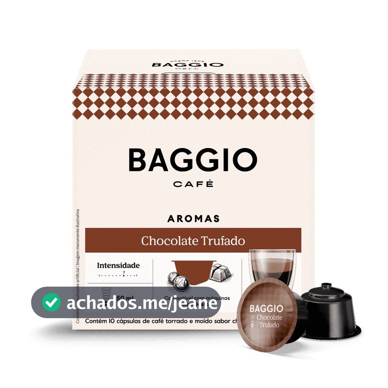 Baggio Café - Cápsulas de Café Aromas Chocolate Trufado Compatível com Dolce Gusto® - 10 unidades.