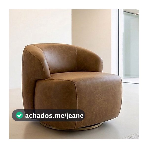 Poltrona Giratória Courissimo Marrom Sala De Estar Quarto Recepção  Leitura Conforto Elegância Moderna Luxo - Livintus