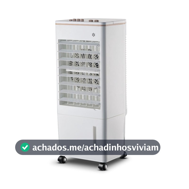 Climatizador de Ar Portátil Umidificador 8 Litros 4 Funções 65w Zellox