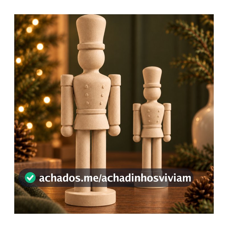 Quebra-Nozes Decorativo Natal Minimalista Enfeite de Natal para Mesa Aparador Kit 1 ou 2 Unidades