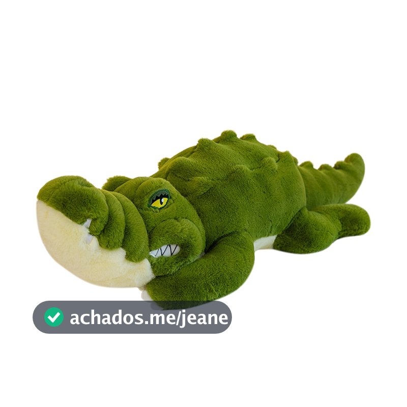 Crocodilo - Jacaré De Pelúcia 60cm Pronta Entrega Verde antialérgico