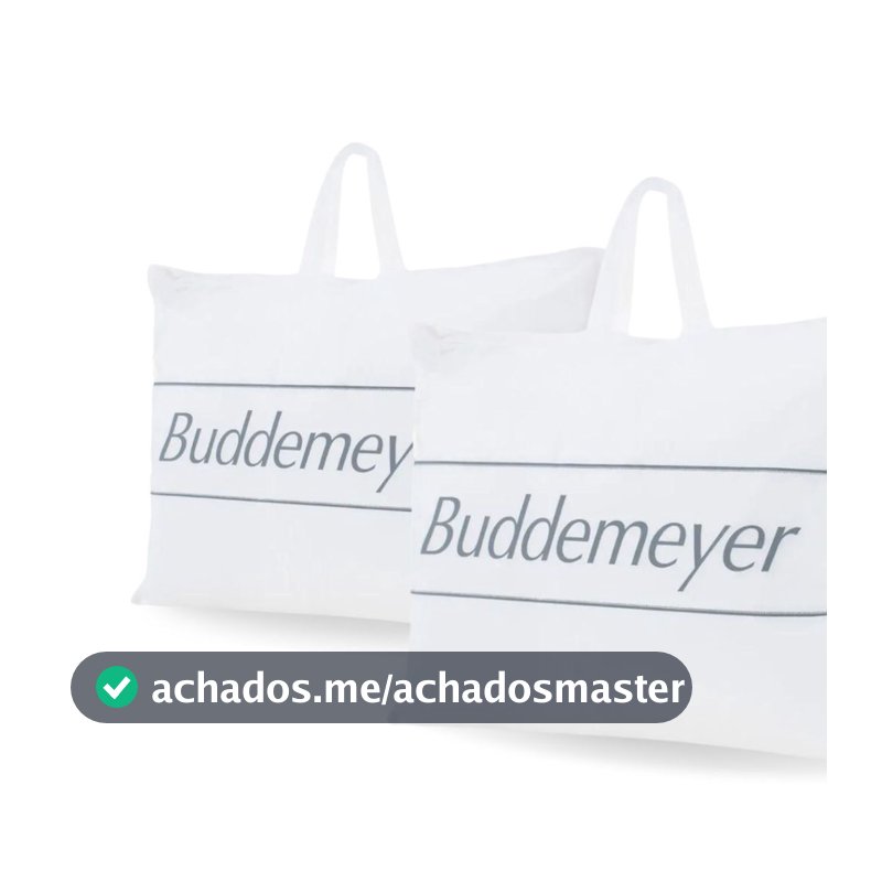 Kit 2 Travesseiros Toque De Pluma Buddemeyer 50x70cm Algodão Cetim 233 Fios Branco