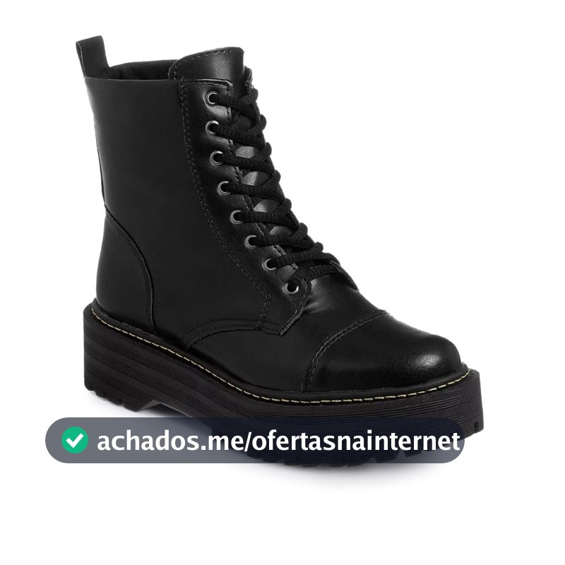 Bota Feminina Lumiss Coturno Tratorado Cano Curto Plataforma Retro Blogueira Confort