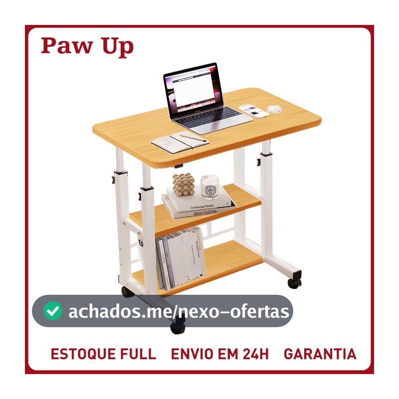 Mesa Mutiuso Mesinha Notebook Com Altura Regulavel e Rodinhas Tablet Cama Sofá Ajustavel