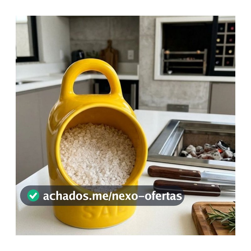 Saleiro de Mesa em Cerâmica Para Gourmet  Churrasco Grande