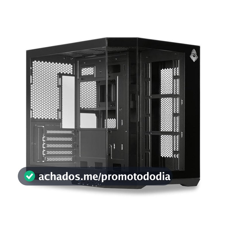 Gabinete Gamer Aquário Mancer CV700L, Mid Tower, Lateral De Vidro, Preto, MCR-CV700L-BK