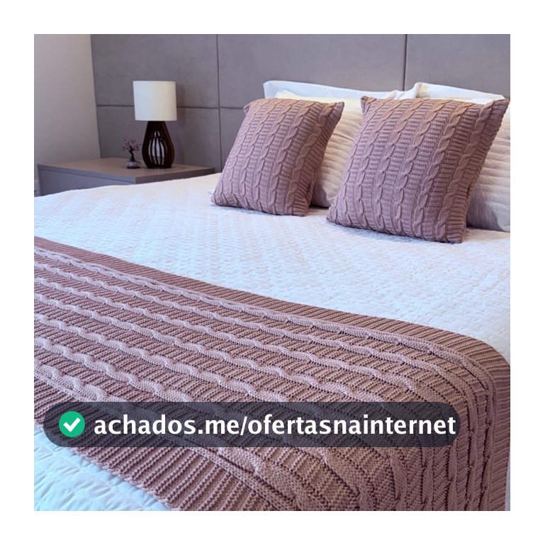 Kit Peseira Manta Cama Casal Queen King + Capas Almofadas Luxo Decorativa Tricot Quarto Sala Sofá FI