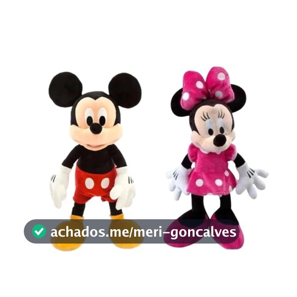 Boneca Minnie e Mickey D Pelúcia 30cm C/MUSICA Brinquedo Interativo Decorativo Festa Presente