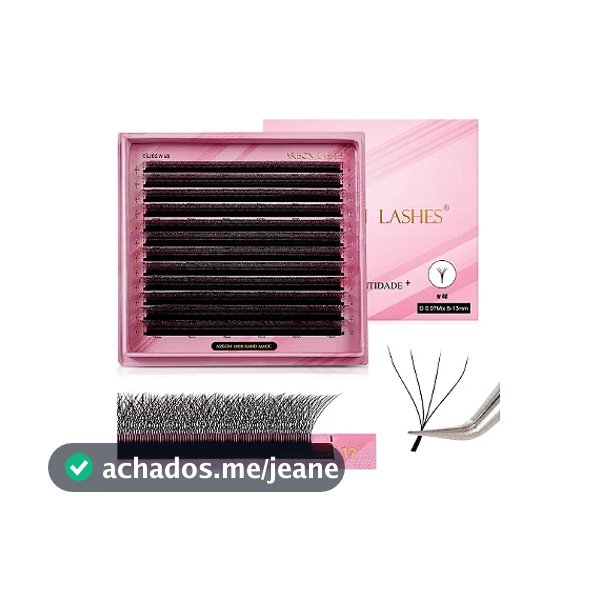 Cílios Arison Lashes Duplo W 4D 0.07d mix 8-13mm Volume Egipcio